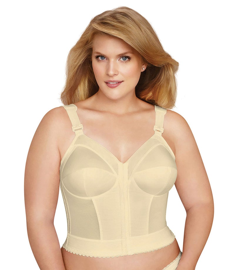 Exquisite Form womens Exquisite Form Fully Women's Front Close Longline Posture #5107530 Bra, Beige, 38B US - Image 1
